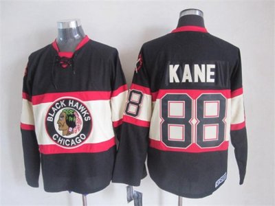 Chicago Blackhawks #88 Patrick Kane 1930's CCM Vintage Black Jersey