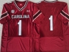 NCAA South Carolina Gamecock #1 Red College Football Jersey