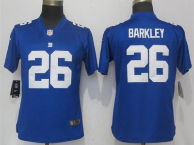 Women's New York Giants #26 Saquon Barkley Blue Vapor Limited Jersey