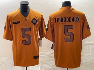 New York Giants #5 Kayvon Thibodeaux 2023 Brown Salute To Service Limited Jersey