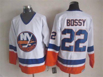 New York Islanders #22 Mike Bossy CCM Vintage White Jersey