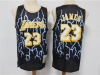 Los Angeles Lakers #23 Lebron James Black Lighting Hardwood Classics Jersey