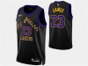 Los Angeles Lakers #23 Lebron James 2023-24 Black City Edition Swingman Jersey