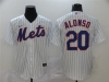 New York Mets #20 Pete Alonso White Cool Base Jersey