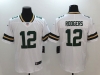 Green Bay Packers #12 Aaron Rodgers White Vapor Limited Jersey