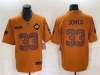 Green Bay Packers #33 Aaron Jones 2023 Brown Salute To Service Limited Jersey