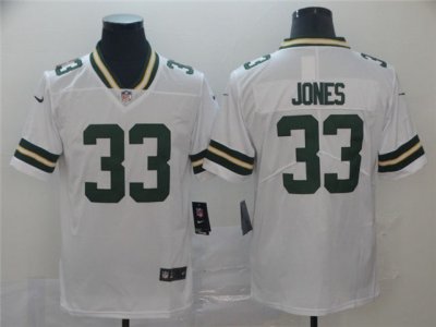 Green Bay Packers #33 Aaron Jones White Vapor Limited Jersey