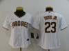 Women's San Diego Padres #23 Fernando Tatis Jr. White Stripe 2020 Cool Base Jersey