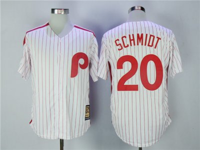 Philadelphia Phillies #20 Mike Schmidt White Cooperstown Collection Cool Base Jersey