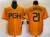Pittsburgh Pirates #21 Roberto Clemente Gold 2023 City Connect Jersey