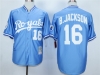 Kansas City Royals #16 Bo Jackson 1987 Throwback Light Blue Jersey
