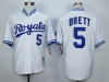 Kansas City Royals #5 George Brett Throwback White Jersey
