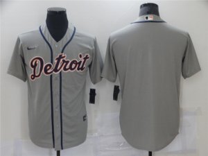 Detroit Tigers Blank Gray Cool Base Jersey