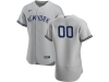New York Yankees Custom #00 Road Gray Flex Base Jersey