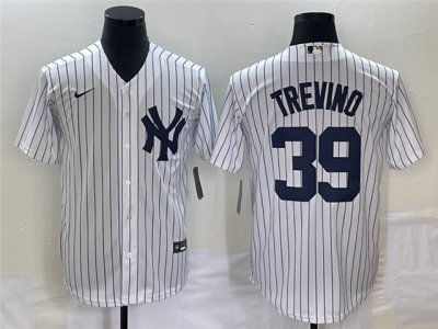 New York Yankees #39 Jose Trevino White Cool Base Jersey
