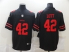 San Francisco 49ers #42 Ronnie Lott Black Vapor Limited Jersey