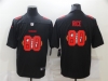 San Francisco 49ers #80 Jerry Rice Black Shadow Logo Limited Jersey