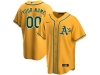 Oakland Athletics Custom #00 Gold Alternate Cool Base Jersey