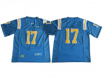 NCAA UCLA Bruins #17 Brett Hundley Blue College Football Jerseyy