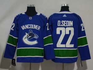 Vancouver Canucks #22 Daniel Sedin Home Blue Jersey