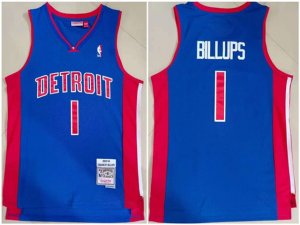 Detroit Pistons #1 Chauncey Billups Blue 2003-04 Hardwood Classics Jersey