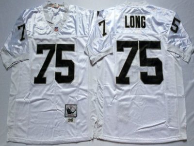 Los Angeles Raiders #75 Howie Long Throwback White Jersey