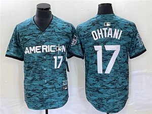 American League Los Angeles Angels #17 Shohei Ohtani Teal 2023 MLB All-Star Game Jersey
