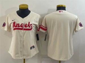 Women's Los Angeles Angels Blank Cream 2022 City Connect Cool Base Team Jersey