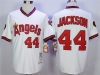Los Angeles Angels #44 Reggie Jackson 1982 Throwback White Jersey