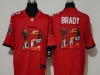 Tampa Bay Buccaneers #12 Tom Brady Red Player Portrait Printing Vapor Limited Jersey