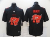 Tampa Bay Buccaneers #12 Tom Brady Black Shadow Logo Limited Jersey