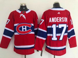 Montreal Canadiens #17 Josh Anderson Red Authentic Jersey