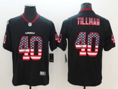 Arizona Cardinals #40 Pat Tillman Black USA Flag Fashion Limited Jersey