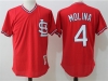 St. Louis Cardinals #4 Yadier Molina Red Cooperstown Mesh Batting Practice Jersey
