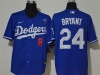 Los Angeles Dodgers #8/24 Kobe Bryant Royal 2020 KB Cool Base Jersey