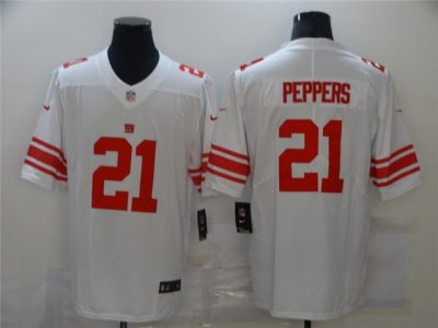 New York Giants #21 Jabrill Peppers White Vapor Limited Jersey