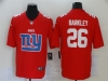 New York Giants #26 Saquon Barkley Red Team Big Logo Vapor Limited Jersey