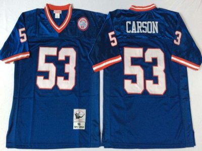 New York Giants #53 Harry Carson 1986 Throwback Blue Jersey