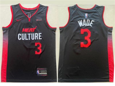 Miami Heat #3 Dwyane Wade 2023-24 Black City Edition Swingman Jersey