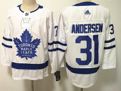 Toronto Maple Leafs #31 Frederik Andersen White Jersey
