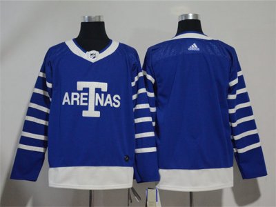 Toronto Maple Leafs Blank Blue 1918 Arenas Throwback Jersey
