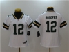 Women's Green Bay Packers #12 Aaron Rodgers White Vapor Limited Jersey