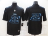 Carolina Panthers #22 Christian McCaffrey Black Shadow Logo Limited Jersey