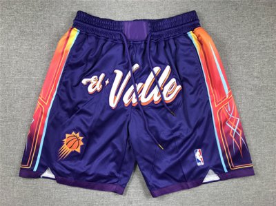 Phoenix Suns El Valle Purple City Edition Basketball Shorts