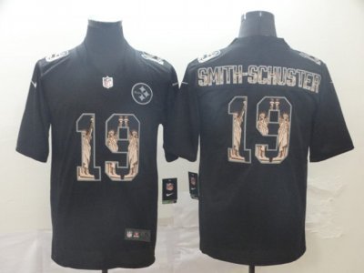 Pittsburgh Steelers #19 Juju Smith-schuster Black Statue Of Liberty Vapor Limited Jersey