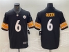 Pittsburgh Steelers #6 Patrick Queen Black Vapor Limited Jersey