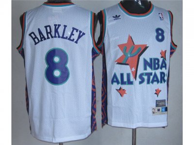 1995 NBA All-Star Game Western Conference #8 Charles Barkley White Hardwood Classic Jersey