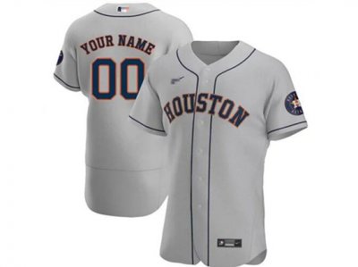 Houston Astros Custom #00 Gray Flex Base Jersey