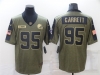 Cleveland Browns #95 Myles Garrett 2021 Olive Salute To Service Limited Jersey