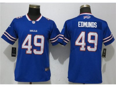Women's Buffalo Bills #49 Tremaine Edmunds Blue Vapor Limited Jersey